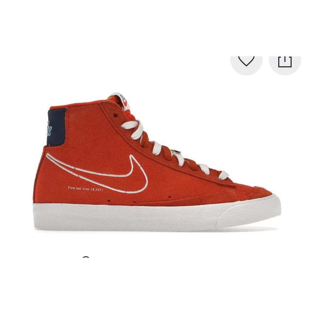 Nike Blazer Mid '77 First Use Orange Suede High Top Sneakers